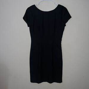 Vintage Datiani 1980s Party Short Black Dress Back Bows Women’s Size 8